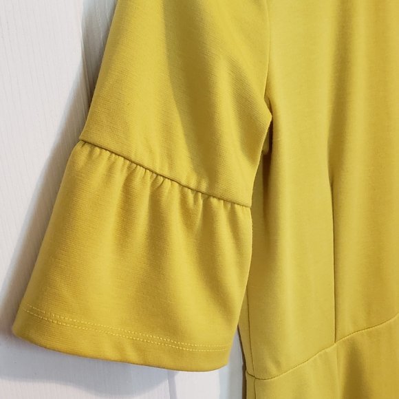 ASOS Yellow Bell Sleeve Dress: Size UK 10 - Picture 5 of 8